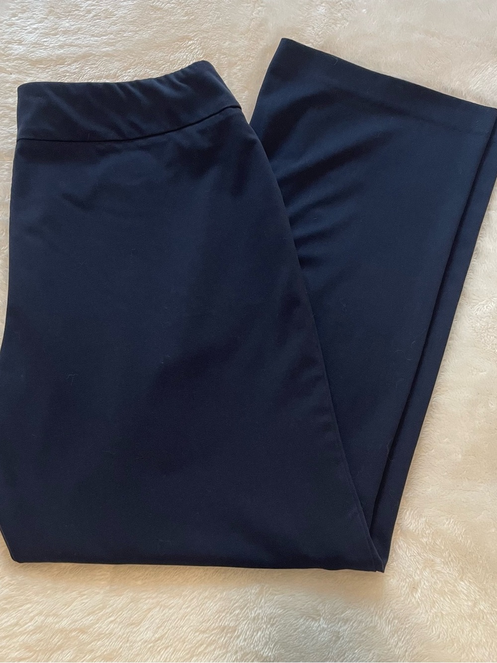 Roz & Ali Women's Navy Pull-On Stretch Pants